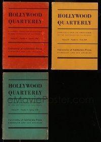 3h676 LOT OF 3 FILM QUARTERLY MAGAZINES '49-50 under its original name Hollywood Quarterly