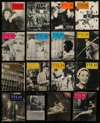 3h636 LOT OF 16 FILM QUARTERLY MAGAZINES '50s-70s filled with movie images & information!