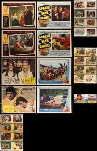 3h250 LOT OF 50 LOBBY CARDS '50s-70s incomplete sets from a variety of different movies!