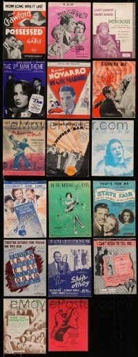 3h313 LOT OF 17 SHEET MUSIC '30s-50s great songs from a variety of different movies!