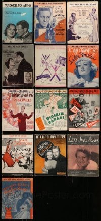 3h318 LOT OF 13 1930S SHEET MUSIC '30s a variety of songs from different movies!