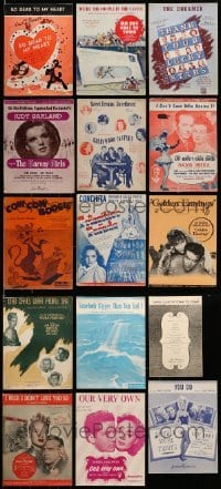 3h316 LOT OF 15 1940S SHEET MUSIC '40s a variety of songs from different movies!