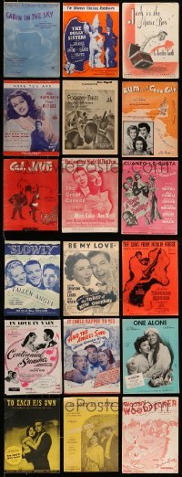 3h312 LOT OF 18 1940S SHEET MUSIC '40s a variety of songs from different movies!