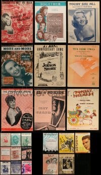 3h309 LOT OF 23 1940S SHEET MUSIC '40s a variety of songs from different movies!