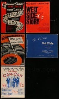 3h118 LOT OF 5 SONG FOLIOS '40s-60s great music from a variety of different movies!
