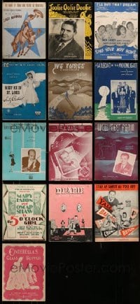 3h306 LOT OF 31 SHEET MUSIC '30s-70s great songs from a variety of different movies!