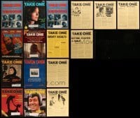 3h635 LOT OF 16 TAKE ONE MAGAZINES '70s filled with great movie images & information!