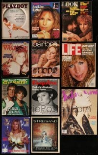 3h646 LOT OF 11 MAGAZINES WITH BARBRA STREISAND COVERS '70s-90s including her Playboy cover!