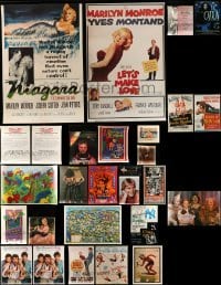 3h690 LOT OF 32 MOSTLY UNFOLDED SPECIAL & REPRO POSTERS '50s-90s a variety of different images!