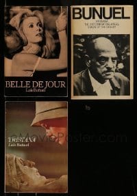 3h511 LOT OF 3 LUIS BUNUEL PUBLISHED SCREENPLAYS '60s-70s Belle De Jour, Tristana & more!