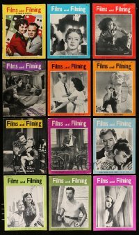 3h561 LOT OF 12 1956 FILMS & FILMING MAGAZINES '56 filled with movie images & information!