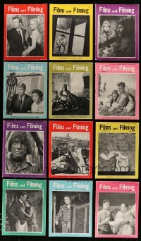 3h566 LOT OF 12 1961 FILMS & FILMING MAGAZINES '61 filled with movie images & information!