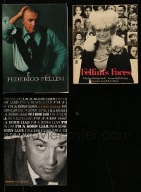 3h420 LOT OF 3 FEDERICO FELLINI MOSTLY HARDCOVER BOOKS '80s-00s great illustrated biographies!