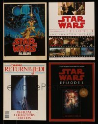 3h114 LOT OF 4 STAR WARS BOOKS, MAGAZINE AND PUBLISHED SCREENPLAY '70s-00s great images & info!