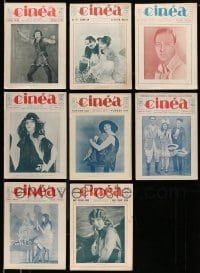 3h659 LOT OF 8 CINEA FRENCH MAGAZINES '20s filled with great movie images & information!