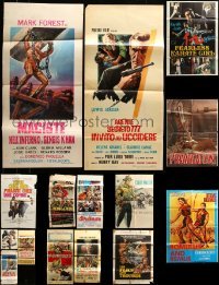 3h142 LOT OF 17 FOLDED MOSTLY ITALIAN POSTERS '60s-70s great images from a variety of movies!