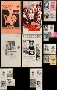 3h331 LOT OF 24 UNCUT PRESSBOOKS '60s-80s advertising images from a variety of different movies!