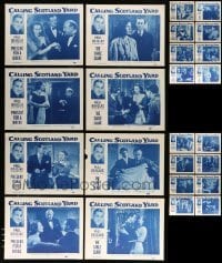 3h264 LOT OF 24 CALLING SCOTLAND YARD LOBBY CARDS '54 complete sets of 4 for all 6 movie segments!