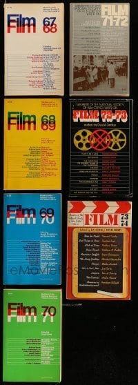 3h387 LOT OF 7 NATIONAL SOCIETY OF FILM CRITICS 1967-74 SOFTCOVER BOOKS '67-74 movie reviews!