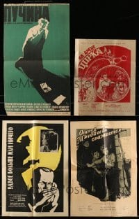 3h134 LOT OF 8 FOLDED RUSSIAN POSTERS '50s-60s great images from a variety of different movies!
