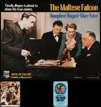 3h832 LOT OF 3 UNFOLDED SINGLE-SIDED HUMPHREY BOGART VIDEO POSTERS '80s Maltese Falcon & more!
