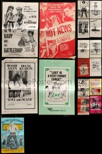 3h334 LOT OF 21 UNCUT PRESSBOOKS '50s-70s advertising images from a variety of different movies!