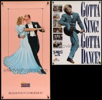 3h831 LOT OF 4 UNFOLDED MOSTLY SINGLE-SIDED FRED ASTAIRE & GENE KELLY MGM MUSICAL VIDEO POSTERS '80s