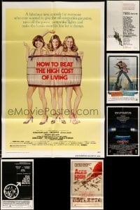 3h221 LOT OF 6 FOLDED ONE-SHEETS '70s-80s great images from a variety of different movies!