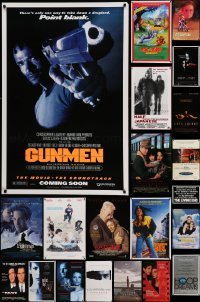 3h704 LOT OF 33 UNFOLDED SINGLE-SIDED ONE-SHEETS AND VIDEO POSTERS '80s-90s cool movie images!