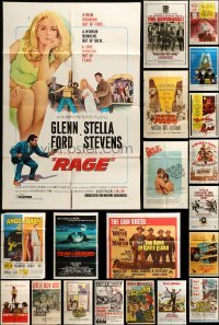 3h216 LOT OF 76 FOLDED ONE-SHEETS '40s-80s great images from a variety of different movies!