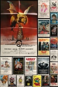 3h222 LOT OF 56 FOLDED ONE-SHEETS '70s-80s great images from a variety of different movies!