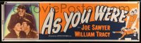 3h071 AS YOU WERE paper banner '51 soldiers Joe Sawyer & William Tracy with pretty girl!