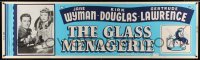 3h080 GLASS MENAGERIE paper banner '50 Jane Wyman & Kirk Douglas, Tennessee Williams, rare!