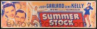 3h096 SUMMER STOCK paper banner '50 great art of Judy Garland & Gene Kelly, up close & dancing!