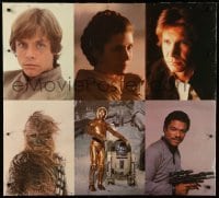 3h025 EMPIRE STRIKES BACK 34x38 special '80 heroes Luke, Leia, Han, Chewbacca, Lando, R2, 3PO!