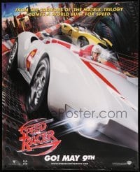 3h031 SPEED RACER 47x57 special '08 Emile Hirsch in the title role, cool race car image!