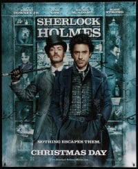 3h029 SHERLOCK HOLMES mylar 47x57 special '09 Guy Ritchie directed, Robert Downey Jr., Jude Law!