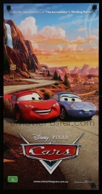 3j061 CARS Aust daybill '06 Walt Disney animated automobile racing, romantic image!