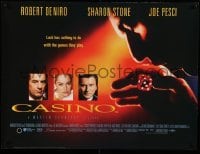 3j481 CASINO British quad '95 Scorsese, Robert De Niro, Sharon Stone, Joe Pesci, best dice image!