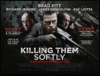 3j510 KILLING THEM SOFTLY British quad '12 Brad Pitt, Richard Jenkins, Gandolfini, Ray Liotta!