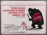 3j531 RETURN OF THE PINK PANTHER British quad '75 Peter Sellers as Inspector Clouseau, R.W. art!