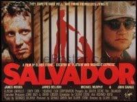 3j533 SALVADOR British quad '86 James Woods, James Belushi, directed by Oliver Stone!