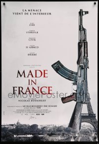 3j104 MADE IN FRANCE Canadian 1sh '15 great image of AK-47 as the Eiffel Tower!
