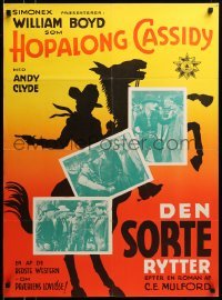 3j251 LOST CANYON Danish R64 silhouette art & images of William Boyd as Hopalong Cassidy