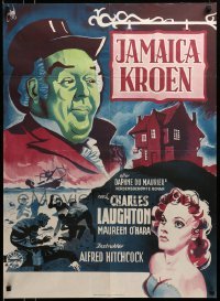 3j271 JAMAICA INN Danish R50s Hitchcock, different art of Laughton & O'Hara by Aage Lundvald!