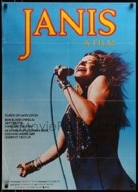 3j272 JANIS Danish '75 great image of Joplin singing into microphone by Jim Marshall, rock & roll!
