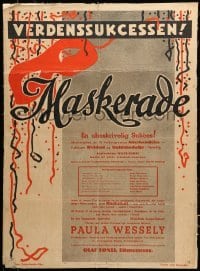3j281 MASKERADE Danish R40s Paula Wessely, Anton Walbrook, directed by Willy Forst!