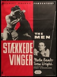 3j283 MEN Danish '53 very first Marlon Brando, directed by Fred Zinnemann, Klitgaard art!
