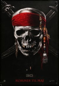 3j290 PIRATES OF THE CARIBBEAN: ON STRANGER TIDES teaser Danish '11 skull & crossed swords!