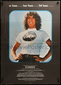 3j301 TOMMY Danish '75 The Who, Roger Daltrey, rock & roll, cool different image wearing t-shirt!